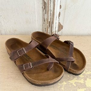 Birkenstock Mayari Habana Oiled Leather Sz 38, like new